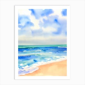 Coolangatta Beach 2, Australia Watercolour Art Print