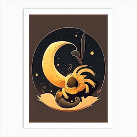 Scorpius Kawaii Kids Space Art Print