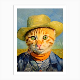 Portrait of a cat, Vincent van Gogh 1 Art Print