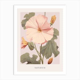 Floral Illustration Nasturtium 2 Poster Art Print