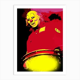 Clown Drumming shawn crahan slipknot music band 1 Art Print