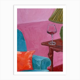 Chair And A Lamp Art Print