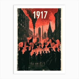 Aihrgdesign A Vintage Political Poster Depicting The Russian 8 Art Print