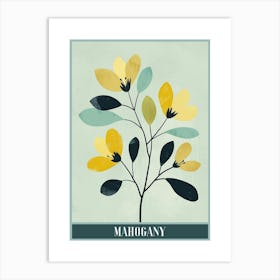 Mahogany Tree Flat Illustration 5 Poster Art Print