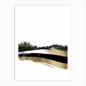 Gold And Black Canvas Print 62 Art Print