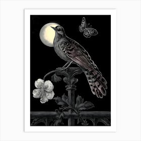 Dark Gothic Pheasant Art Print