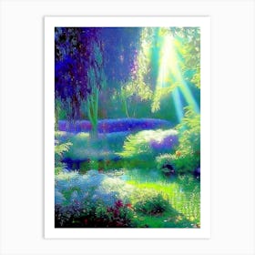 Ballarat Botanical Gardens, 1, Australia Monet Style Classic Painting Art Print