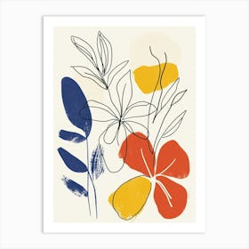 Abstract Floral Print 1 Art Print