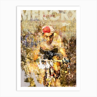 Eddy Merckx The Cannibal Cycling Poster Art Print