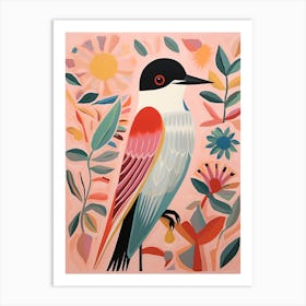 Pink Scandi Common Tern 3 Art Print