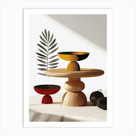 Bowls On A Table Art Print