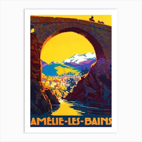 Stone Bridge In Le Ban, France Art Print