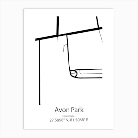 Avon Lake,United States Minimalist Map 1 Art Print