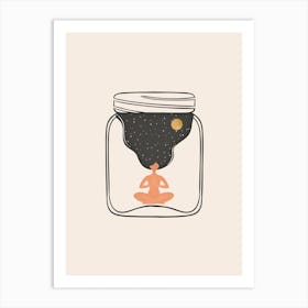 Yogi In A Jar Art Print