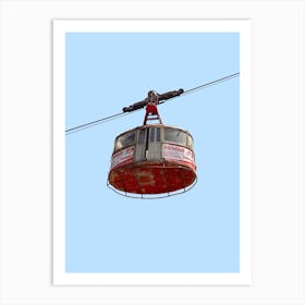Vehicule Collection Cable Car Red Art Print