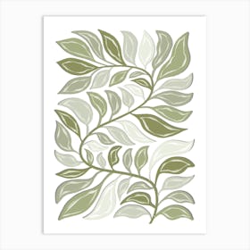 Green Leafy Plant Art Print