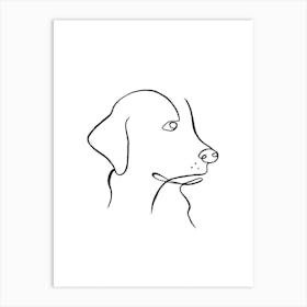Minimal Labrador Art Print
