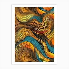 Abstract Wavy Pattern 1 Art Print