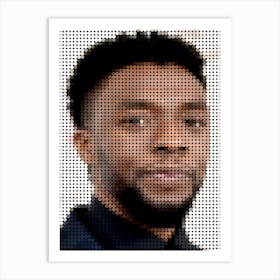 Chadwick Boseman In Style Dots Art Print