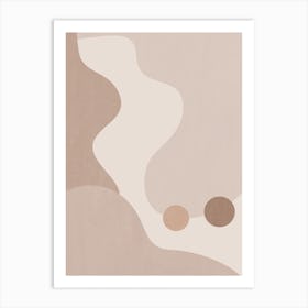 Calming Abstract Painting in Neutral Tones 16 Art Print