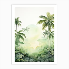 Watercolour Painting Of Daintree Rainforest   Queensland Australia 3 Art Print