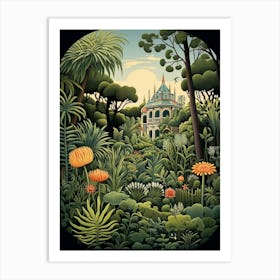 Longue Vue House And Gardens Usa Henri Rousseau Style 2 Art Print