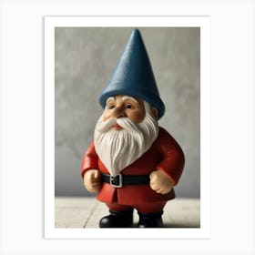 Santa Gnome Art Print