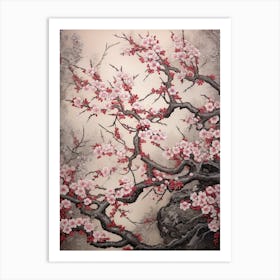 Cherry Blossom Detailed Illustration 4 Art Print