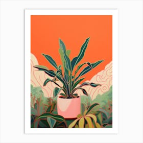 Boho Plant Painting Dracaena Plant 2 Art Print