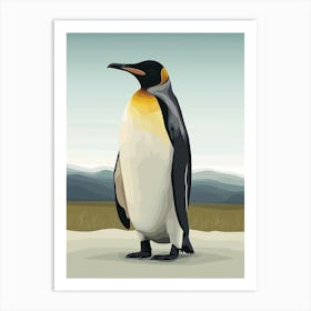 Emperor Penguin Salisbury Plain Minimalist Illustration 1 Art Print