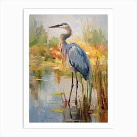 Bird Painting Great Blue Heron 2 Art Print