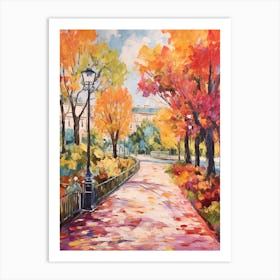 Autumn City Park Painting Maria Luisa Park Seville Spain Art Print