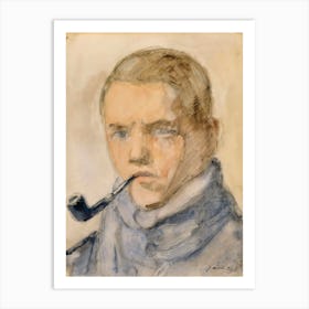 Self Portrait, (1917), Juho Mäkelä Art Print