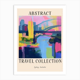 Abstract Travel Collection Poster Sydney Australia 8 Art Print