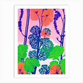 Parsley Root 2 Risograph Retro Poster vegetable Art Print