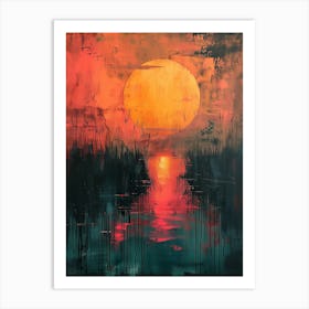 Sunset Over Water Art Print