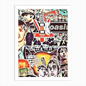 oasis brit pop band music 12 Art Print