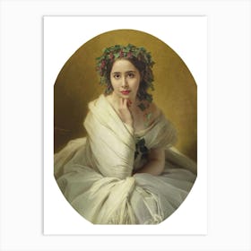 Himanee; A Lady In White Art Print