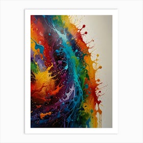 Colorful Splashes 7 Art Print