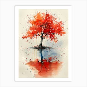 Tree In Water 1 Art Print