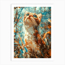 Cat In The Grass Art Print