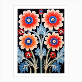 Flower Motif Painting Anemone 4 Art Print