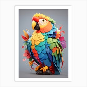 Colorful Parrot Art Print