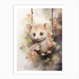 Adorable Chubby Hanging Possum 1 Art Print