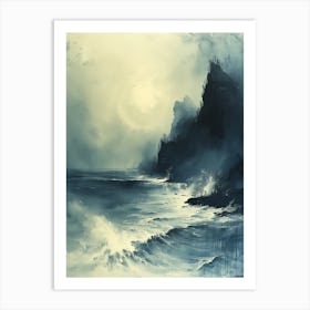 Cliffs And Waves Art Print