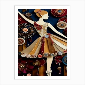 Collage Ballerina Art Print