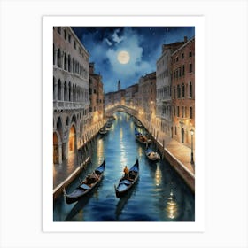 Venice At Night A Daydream in Venice
Poetic and Romantic Art Print