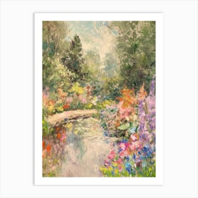  Floral Garden Fairy Pond 4 Art Print