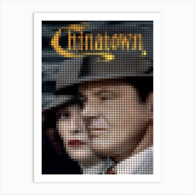 Chinatown Jack Nicholson In A Pixel Dots Art Style 1 Art Print