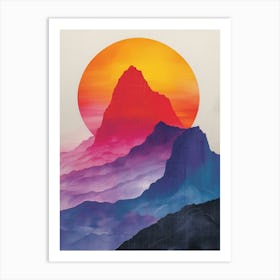 Sunset In The Mountains 68 Art Print